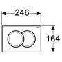 Кнопка смыва Geberit DELTA 01, пластик, белая, 115.107.11.1